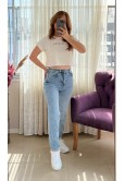 KREM RENGİ CROP TİŞÖRT