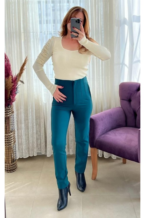 YEŞİL KORSE PANTOLON