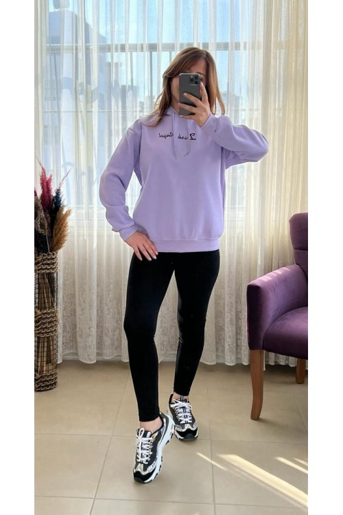 LİLA KAPUŞONLU SWEAT