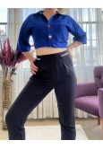 DUBLE PAÇA SİYAH PANTOLON