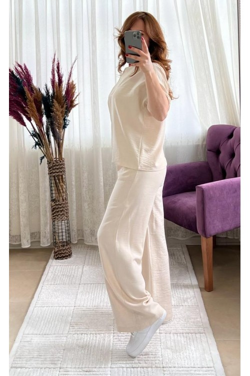 TAŞ  RENGİ PANTOLON TAKIM