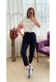 SİYAH  KETEN PANTOLON