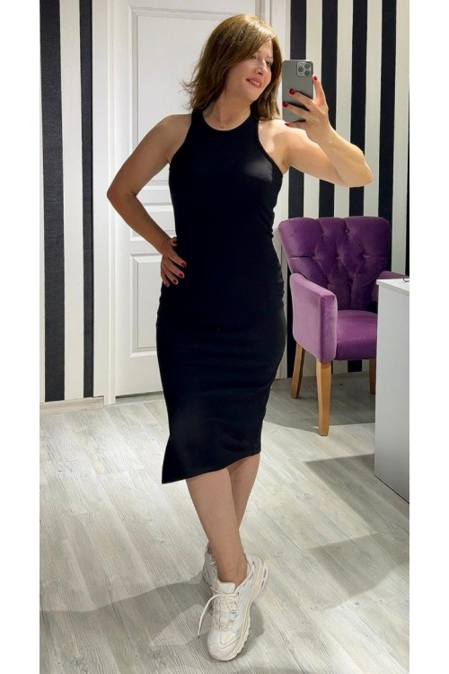 HALTER YAKA KALEM ELBİSE