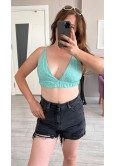 MİNİ KOYU GRİ  YIRTIK KOT ŞORT